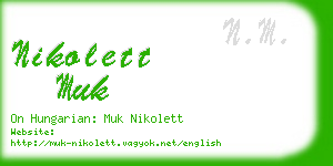 nikolett muk business card